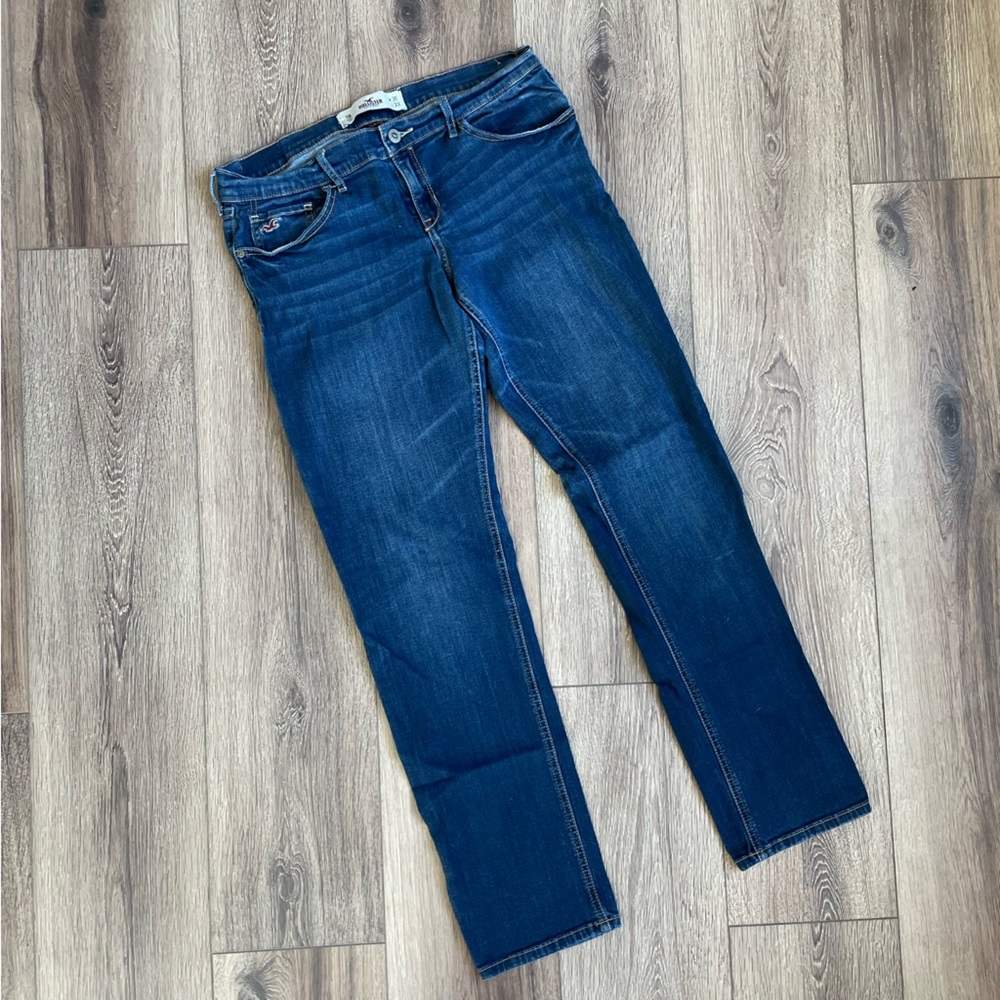 Hollister Dark Wash Denim Jeans 11R 30x33 - Picture 1 of 4